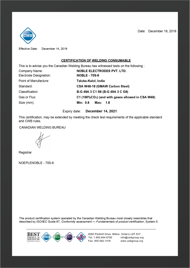 Certificate