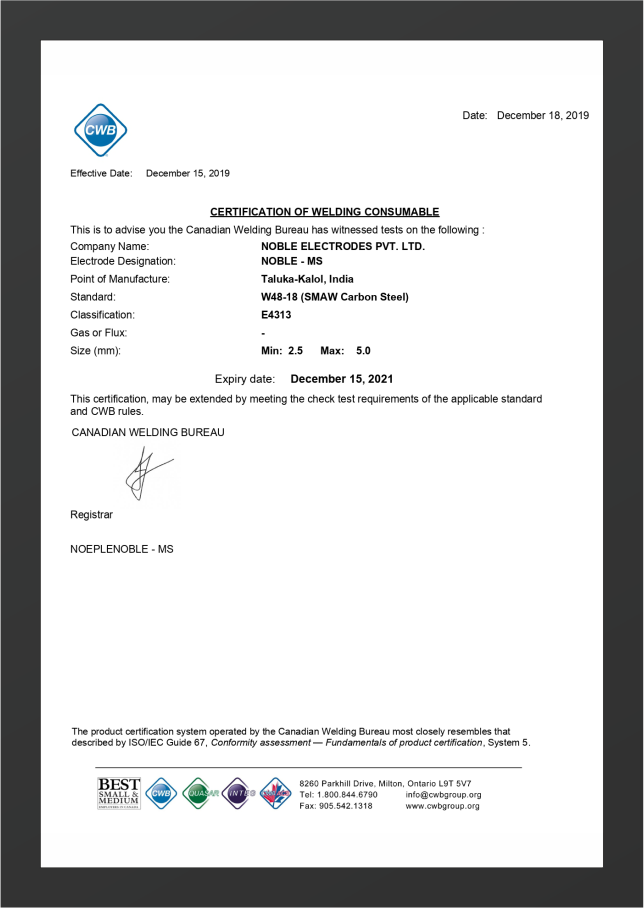 Certificate