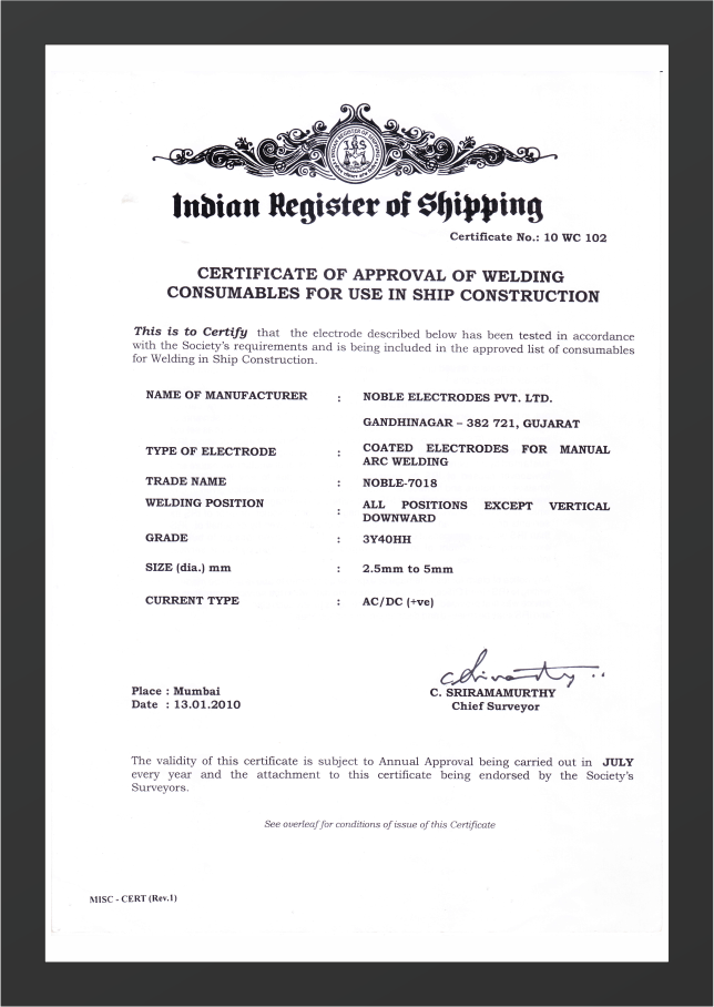 Certificate